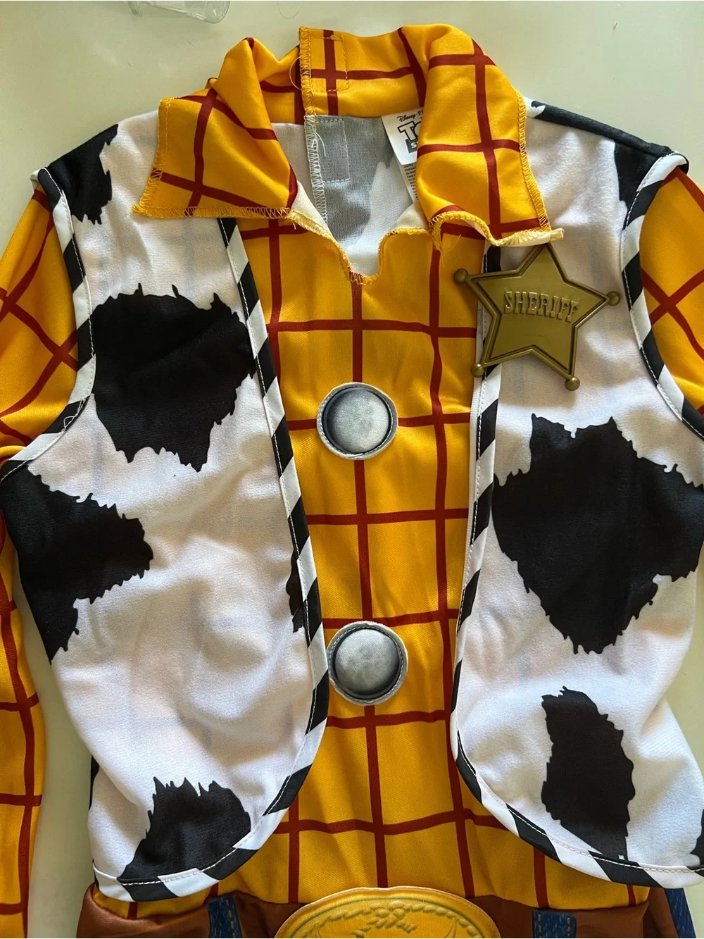 Disney Woody Cowboy Costume in Yellow, Blue, Brown - Picture 4 of 10